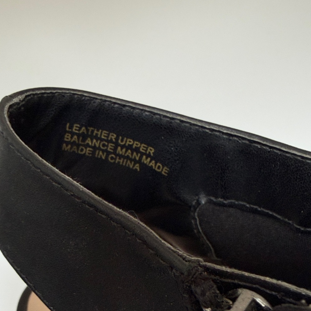 Elegant Black Leather Peep-Toe Heels - Picture 2 of 8